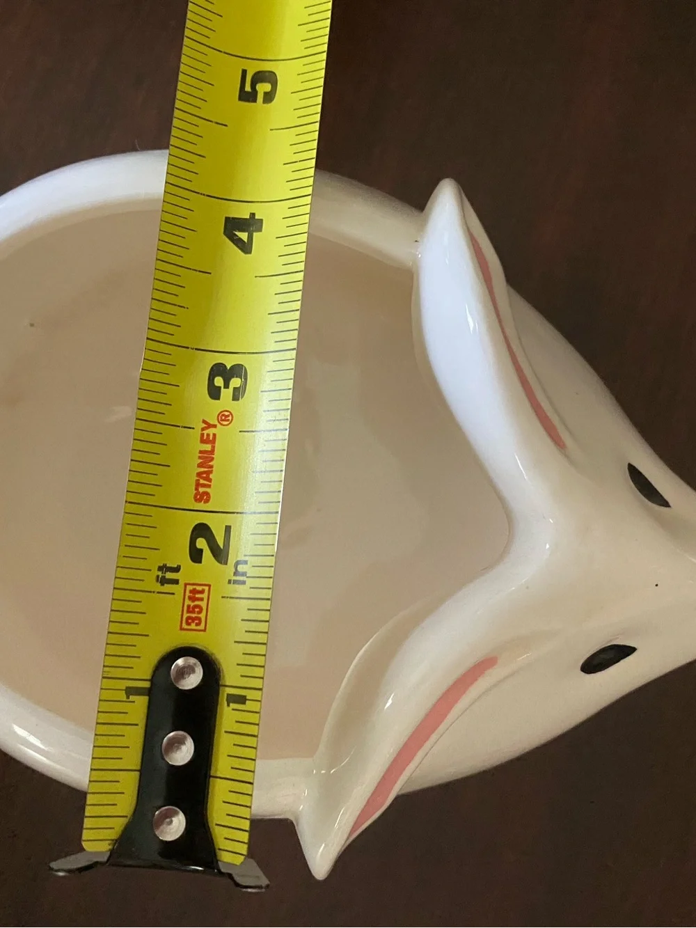 Ceramic Pink & White Bunny Planter - Home Accents